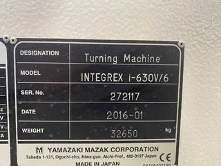 Fresatrice Mazak Integrex i 630 V/6-11